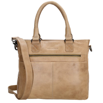 Businesstasche| Shopper 33,5 x 28cm in Taupe mit Reißverschluss