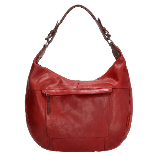 Beuteltasche 40 x 31cm in Rot mit Reißverschluss