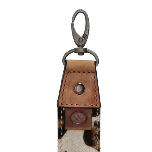 Taschenriemen|Wechselriemen 145cm Beige aus Fell in Leopard-Optik