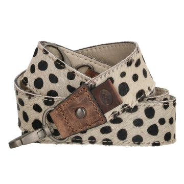 Taschenriemen|Wechselriemen 145cm Beige aus Fell in Gepard-Optik