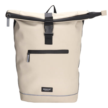 Rolltoprucksack 40x56cm in Helltaupe mit Klickverschluss