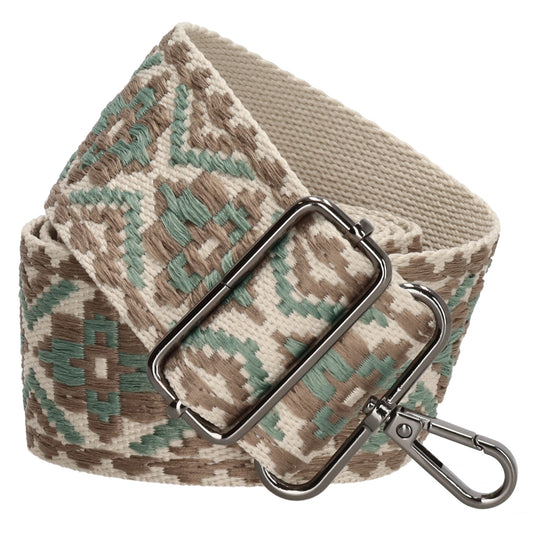 Taschenriemen|Wechselriemen 140cm in Mint|Braun|Beige gemustert