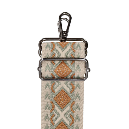 Taschenriemen|Wechselriemen 140cm in Mint|Beige|Ocker gemustert