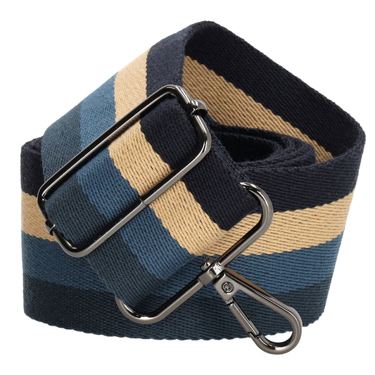 Taschenriemen|Wechselriemen 140cm in Blau|Beige|Marine gestreift