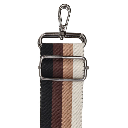 Taschenriemen|Wechselriemen 140cm in Braun|Beige|Schwarz gestreift