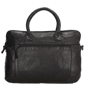 Businesstasche| Messenger Bag 38,5 x 28cm in Schwarz mit Vortasche