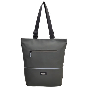 Fahrradtasche|Shopper beschichtet 42x32cm in Grau|Anthrazit