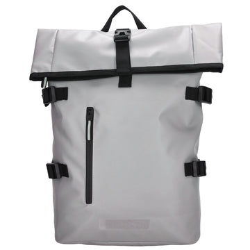 Rolltoprucksack 38x58cm in Hellgrau mit Klickverschluss