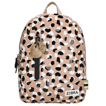 Kinderrucksack 25x35cm mit Panter-Muster in Braun