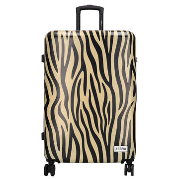 Reisetrolley|Hartschalenkoffer 76cm im Zebra-Look mit 4-Rad