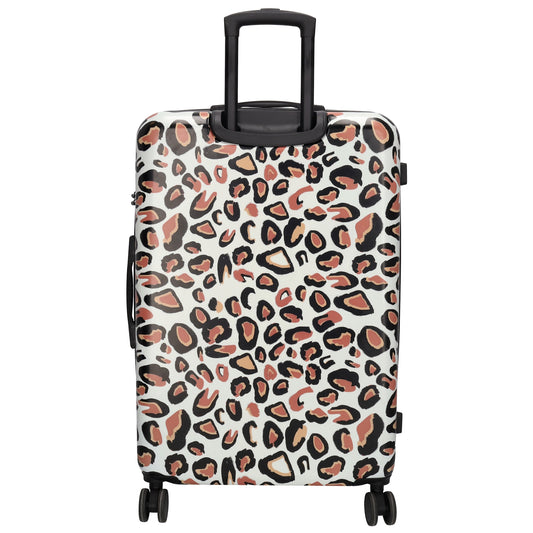 Reisetrolley|Hartschalenkoffer 76cm im Leoparden-Look mit 4-Rad