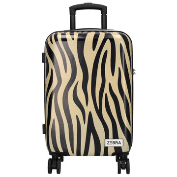 Reisetrolley|Hartschalenkoffer 57cm im Zebra-Look mit 4-Rad