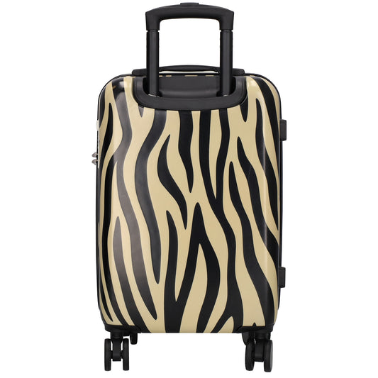 Reisetrolley|Hartschalenkoffer 57cm im Zebra-Look mit 4-Rad