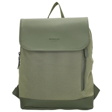 Rucksack 46x26,5x11,5cm in Olivgrün mit Überschlag