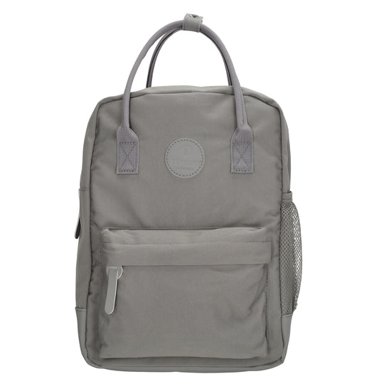 Rucksack 23x31,5cm in Grau mit Reißverschluss und Vortasche