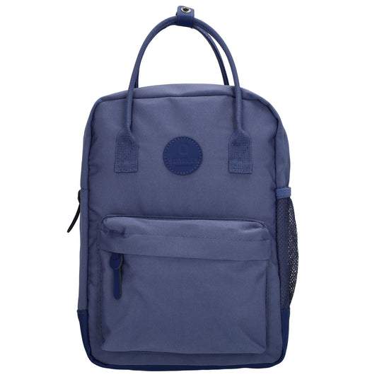 Rucksack 23x31,5cm in Jeans mit Reißverschluss und Vortasche