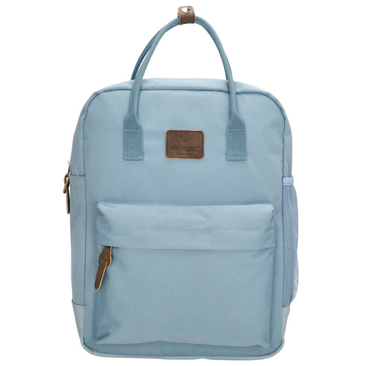 Rucksack 28x36,5cm in Hellblau mit Reißverschluss und Vortasche