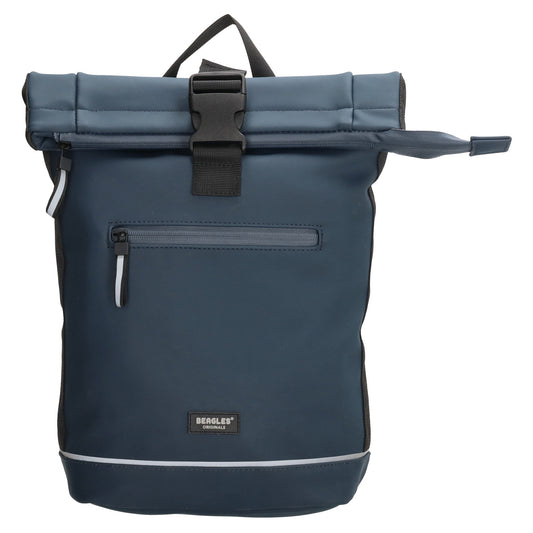 Rolltoprucksack 42x28x10cm in Blau|Marine mit Klickverschluss