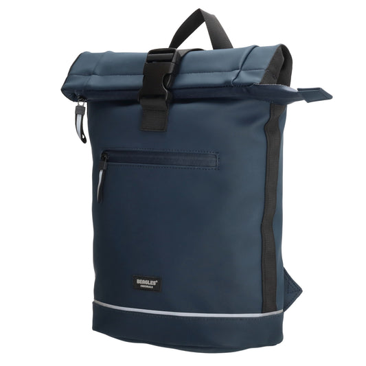 Rolltoprucksack 42x28x10cm in Blau|Marine mit Klickverschluss