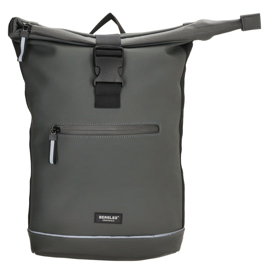 Rolltoprucksack 42x28x10cm in Grau mit Klickverschluss