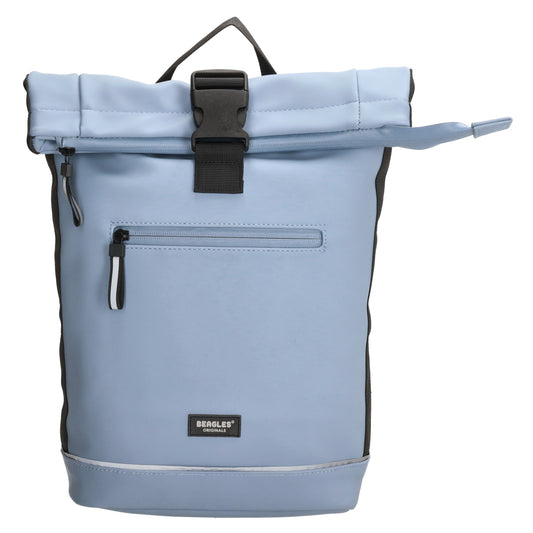 Rolltoprucksack 42x28x10cm in Hellblau mit Klickverschluss