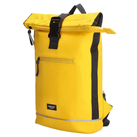 Rolltoprucksack 42x28x10cm in Gelb mit Klickverschluss