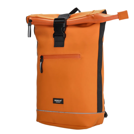 Rolltoprucksack 42x28x10cm in Orange mit Klickverschluss