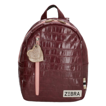 Kinderrucksack 25x30cm mit Kroko-Muster in Bordeaux