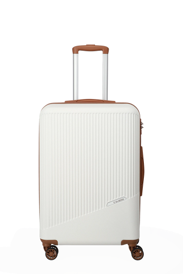 Bali Trolley M in Weiss|Cognac mit 4-Rad aus Polypropylen