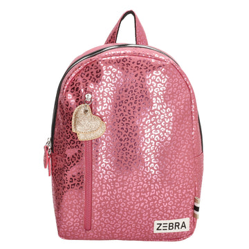 Kinderrucksack M 25x35cm mit Leo-Muster in Pink Metallic