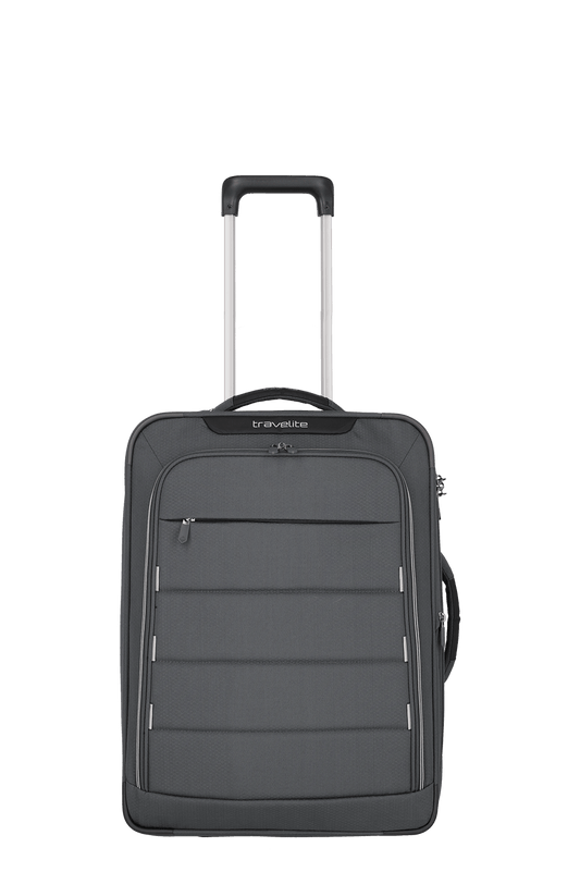 Reisetrolley|Handgepäck Travelite "Skaii" 2-Rad 55x40x20-23 cm in Grau