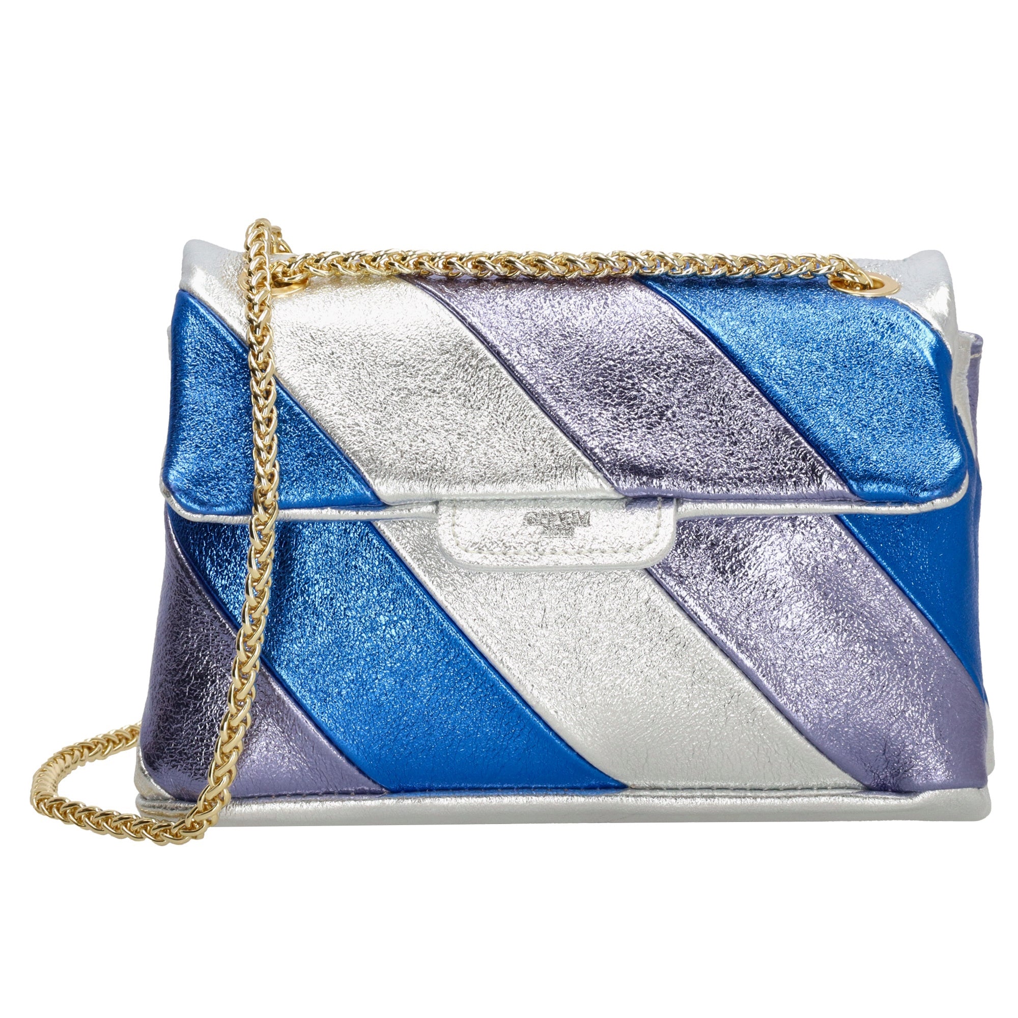 No.21 buy Clutch in Blau aus Leder