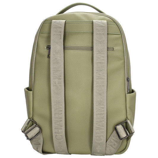 Rucksack 28x41cm in Minze mit Reißverschluss und Vortasche