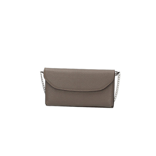 Sale Handytasche aus Leder in Taupe mit Kette zum Umhängen