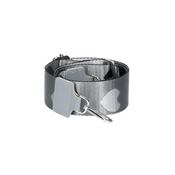 Taschenriemen|Wechselriemen Silber|Herzen mit Karabiner Silber