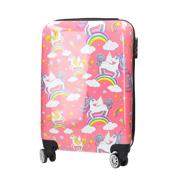 Reisetrolley "Einhorn " 4-Rad 49cm in Pink