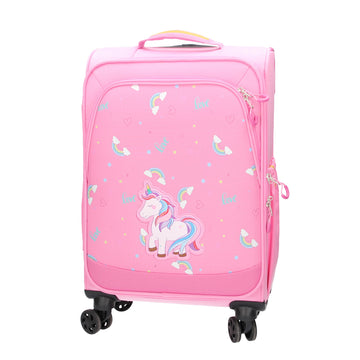 Reisetrolley Travelite "Minimover" Einhorn 4-Rad in Rosa