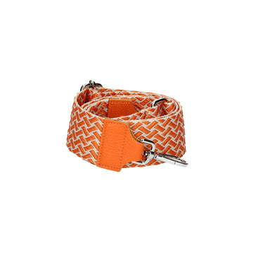 Taschenriemen|Wechselriemen Orange mit Karabiner Silber