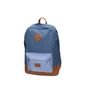 Rucksack 31x17x43cm in Blau mit Reißverschluss