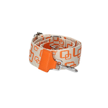 Taschenriemen|Wechselriemen Orange|Quadrat mit Karabiner Silber