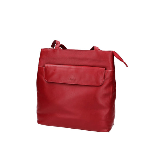 Sale Schultertasche|Rucksack in Rot aus Leder