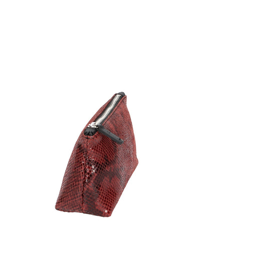 Kosmetiktasche| Kulturbeutel Maxima 18x7x11cm in Bordeaux|Phyton aus Leder