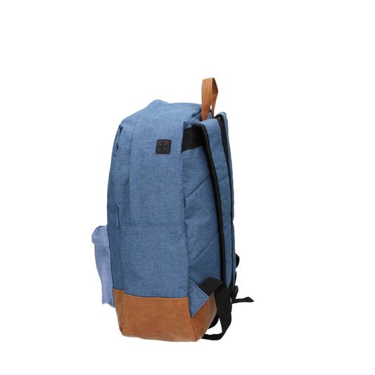 Rucksack 31x17x43cm in Blau mit Reißverschluss