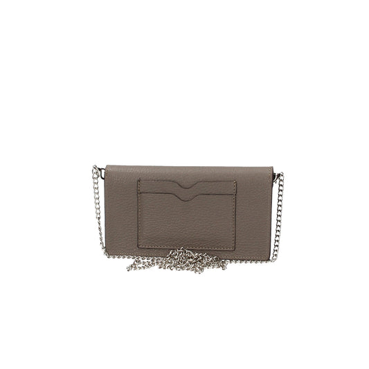 Sale Handytasche aus Leder in Taupe mit Kette zum Umhängen