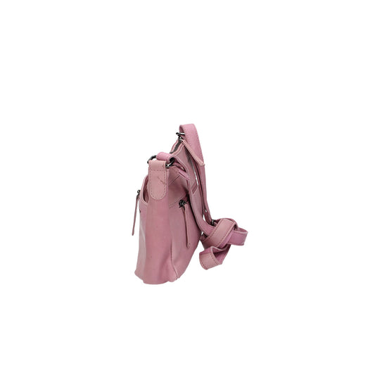 SALE Schultertasche in Rosa|Pink mit aus Leder