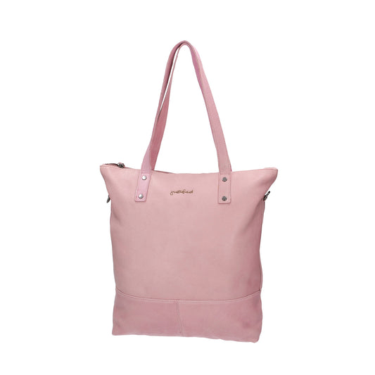 SALE Shopper in Rosa|Pink mit aus Leder