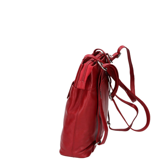 Sale Schultertasche|Rucksack in Rot aus Leder