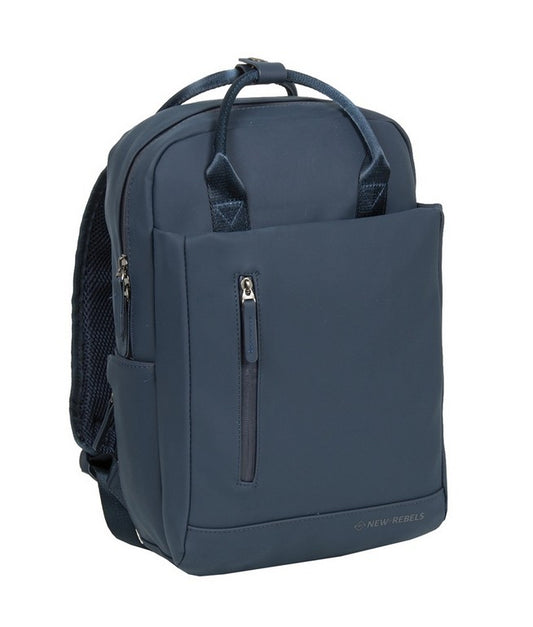 Laptoprucksack 9L in Marine|Blau mit verschweißten Reißverschlüssen