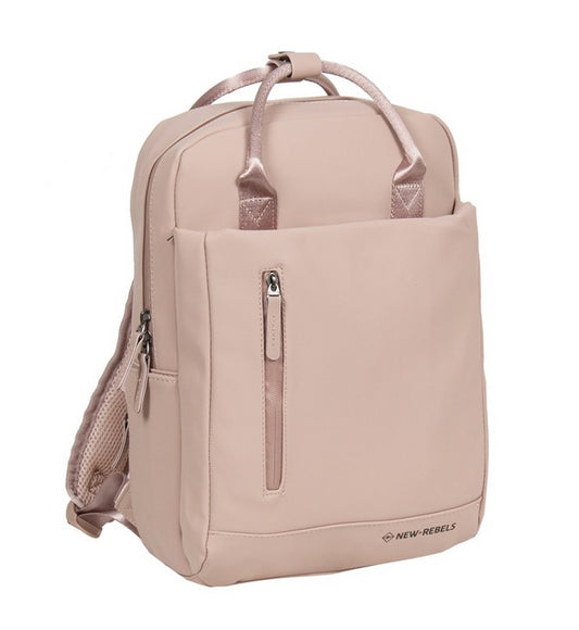 Laptoprucksack 9L in Rose mit verschweißten Reißverschlüssen