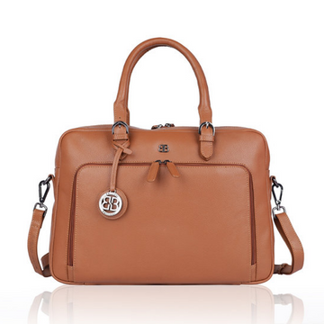 Businesstasche|Handtasche Cognac aus Leder